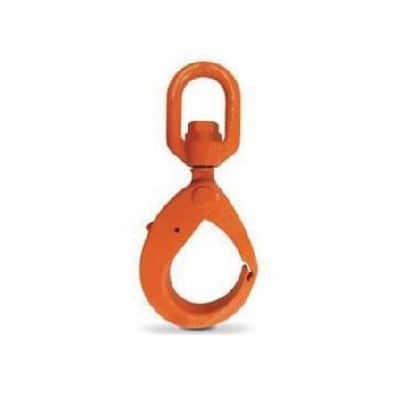 Cm Latchlok Hook, Bearing Swivel Style, Series HercAlloy 22600 Lb, 100 Grade, 58 In, Steel Alloy M696020